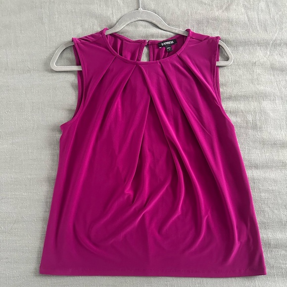Express Tops - Express Fuchsia Sleeveless Blouse